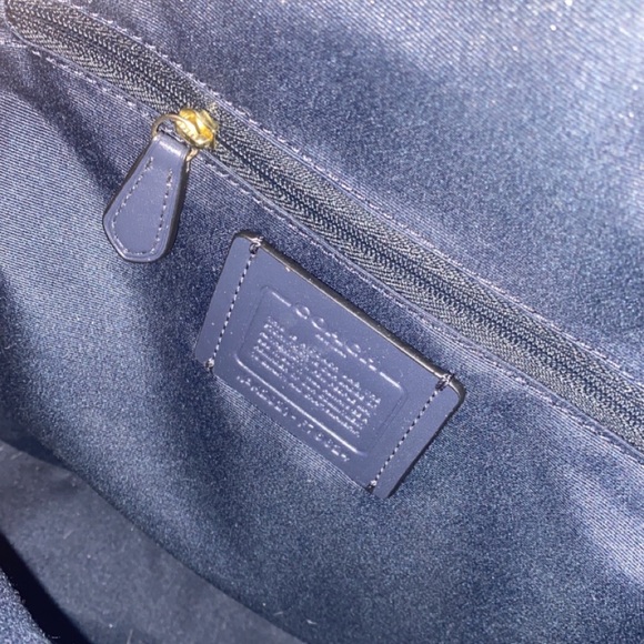 COACH navy blue mini back pack (like new) - Picture 3 of 7